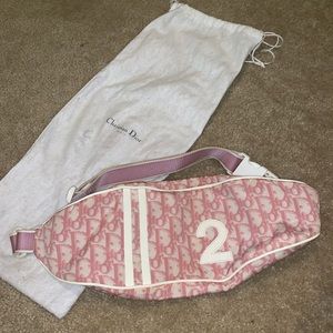 Vintage Dior Pink/White Logo Fanny Pack